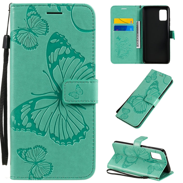 Estuche de cuero con tapa horizontal con estampado de mariposas en 3D con soporte, ranura para tarjeta y billetera, For Samsung Galaxy A41, For Samsung Galaxy A51 5G, For Samsung Galaxy A71 5G, For Huawei Nova 7, For Huawei Nova 7 Pro                  ...