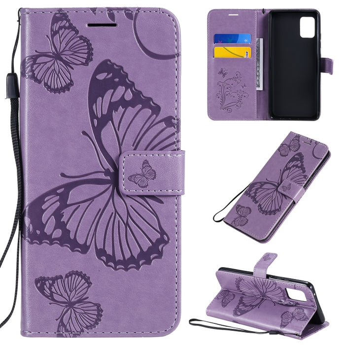 Estuche de cuero con tapa horizontal con estampado de mariposas en 3D con soporte, ranura para tarjeta y billetera, For Samsung Galaxy A41, For Samsung Galaxy A51 5G, For Samsung Galaxy A71 5G, For Huawei Nova 7, For Huawei Nova 7 Pro                  ...