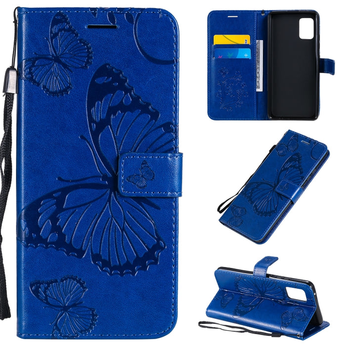 Estuche de cuero con tapa horizontal con estampado de mariposas en 3D con soporte, ranura para tarjeta y billetera, For Samsung Galaxy A41, For Samsung Galaxy A51 5G, For Samsung Galaxy A71 5G, For Huawei Nova 7, For Huawei Nova 7 Pro                  ...