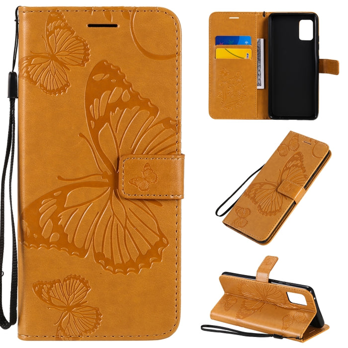 Estuche de cuero con tapa horizontal con estampado de mariposas en 3D con soporte, ranura para tarjeta y billetera, For Samsung Galaxy A41, For Samsung Galaxy A51 5G, For Samsung Galaxy A71 5G, For Huawei Nova 7, For Huawei Nova 7 Pro                  ...