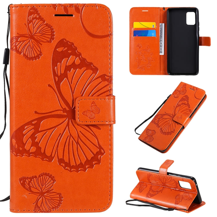 Estuche de cuero con tapa horizontal con estampado de mariposas en 3D con soporte, ranura para tarjeta y billetera, For Samsung Galaxy A41, For Samsung Galaxy A51 5G, For Samsung Galaxy A71 5G, For Huawei Nova 7, For Huawei Nova 7 Pro                  ...
