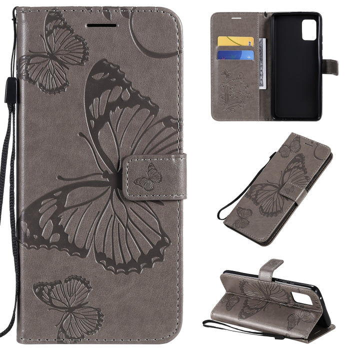 Estuche de cuero con tapa horizontal con estampado de mariposas en 3D con soporte, ranura para tarjeta y billetera, For Samsung Galaxy A41, For Samsung Galaxy A51 5G, For Samsung Galaxy A71 5G, For Huawei Nova 7, For Huawei Nova 7 Pro                  ...
