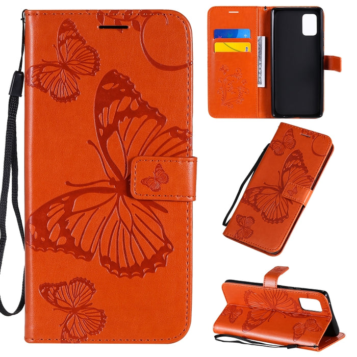 Estuche de cuero con tapa horizontal con estampado de mariposas en 3D con soporte, ranura para tarjeta y billetera, For Samsung Galaxy A41, For Samsung Galaxy A51 5G, For Samsung Galaxy A71 5G, For Huawei Nova 7, For Huawei Nova 7 Pro                  ...