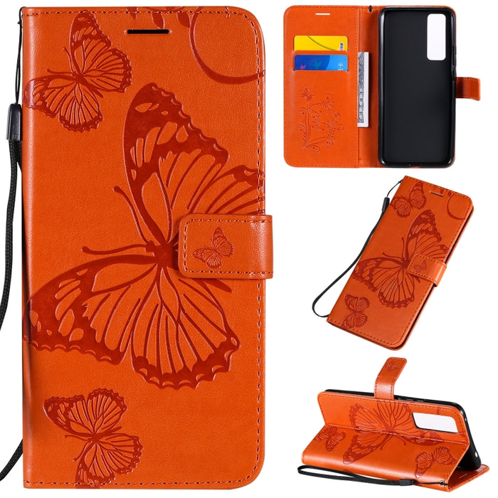 Estuche de cuero con tapa horizontal con estampado de mariposas en 3D con soporte, ranura para tarjeta y billetera, For Samsung Galaxy A41, For Samsung Galaxy A51 5G, For Samsung Galaxy A71 5G, For Huawei Nova 7, For Huawei Nova 7 Pro                  ...