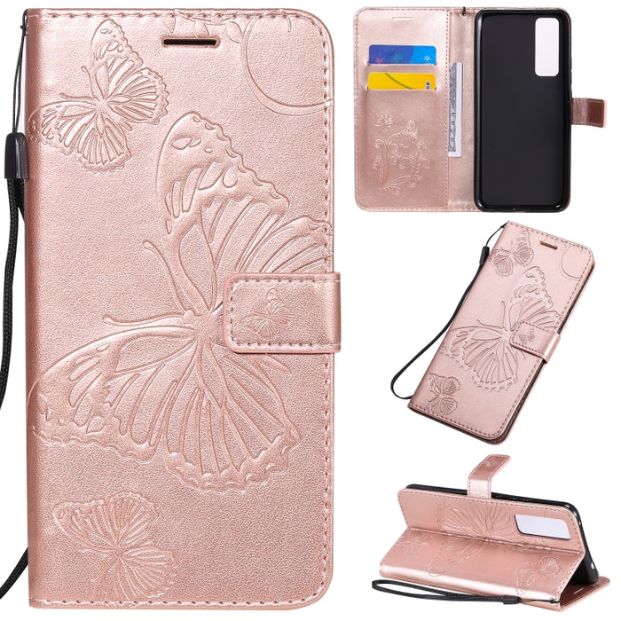Estuche de cuero con tapa horizontal con estampado de mariposas en 3D con soporte, ranura para tarjeta y billetera, For Samsung Galaxy A41, For Samsung Galaxy A51 5G, For Samsung Galaxy A71 5G, For Huawei Nova 7, For Huawei Nova 7 Pro                  ...