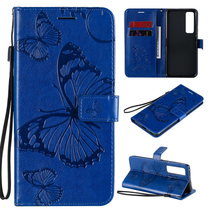 Estuche de cuero con tapa horizontal con estampado de mariposas en 3D con soporte, ranura para tarjeta y billetera, For Samsung Galaxy A41, For Samsung Galaxy A51 5G, For Samsung Galaxy A71 5G, For Huawei Nova 7, For Huawei Nova 7 Pro                  ...