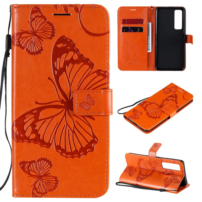 Estuche de cuero con tapa horizontal con estampado de mariposas en 3D con soporte, ranura para tarjeta y billetera, For Samsung Galaxy A41, For Samsung Galaxy A51 5G, For Samsung Galaxy A71 5G, For Huawei Nova 7, For Huawei Nova 7 Pro                  ...