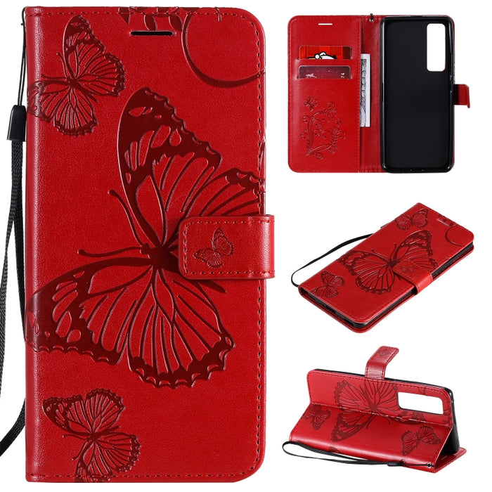 Estuche de cuero con tapa horizontal con estampado de mariposas en 3D con soporte, ranura para tarjeta y billetera, For Samsung Galaxy A41, For Samsung Galaxy A51 5G, For Samsung Galaxy A71 5G, For Huawei Nova 7, For Huawei Nova 7 Pro                  ...