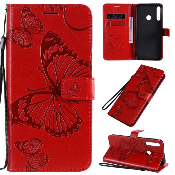 Estuche de cuero con tapa horizontal con estampado de mariposas en 3D con soporte, ranura para tarjeta y billetera, For Samsung Galaxy A41, For Samsung Galaxy A51 5G, For Samsung Galaxy A71 5G, For Huawei Nova 7, For Huawei Nova 7 Pro                  ...