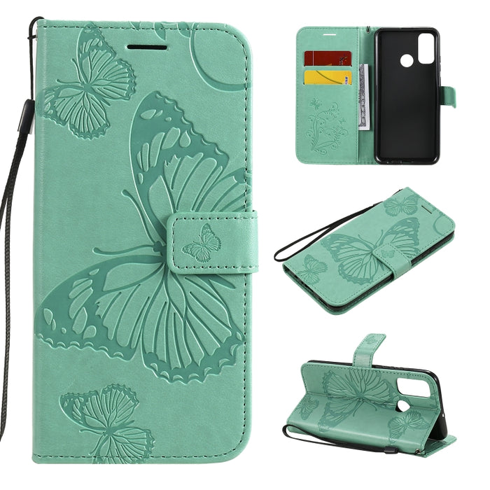 Estuche de cuero con tapa horizontal con estampado de mariposas en 3D con soporte, ranura para tarjeta y billetera, For Samsung Galaxy A41, For Samsung Galaxy A51 5G, For Samsung Galaxy A71 5G, For Huawei Nova 7, For Huawei Nova 7 Pro                  ...