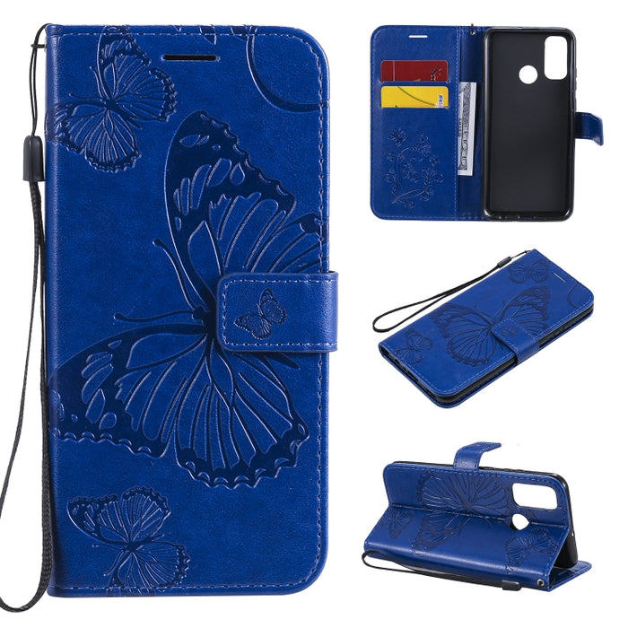 Estuche de cuero con tapa horizontal con estampado de mariposas en 3D con soporte, ranura para tarjeta y billetera, For Samsung Galaxy A41, For Samsung Galaxy A51 5G, For Samsung Galaxy A71 5G, For Huawei Nova 7, For Huawei Nova 7 Pro                  ...
