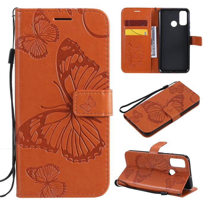 Estuche de cuero con tapa horizontal con estampado de mariposas en 3D con soporte, ranura para tarjeta y billetera, For Samsung Galaxy A41, For Samsung Galaxy A51 5G, For Samsung Galaxy A71 5G, For Huawei Nova 7, For Huawei Nova 7 Pro                  ...