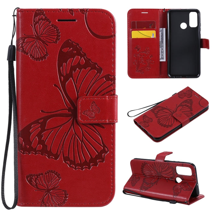 Estuche de cuero con tapa horizontal con estampado de mariposas en 3D con soporte, ranura para tarjeta y billetera, For Samsung Galaxy A41, For Samsung Galaxy A51 5G, For Samsung Galaxy A71 5G, For Huawei Nova 7, For Huawei Nova 7 Pro                  ...