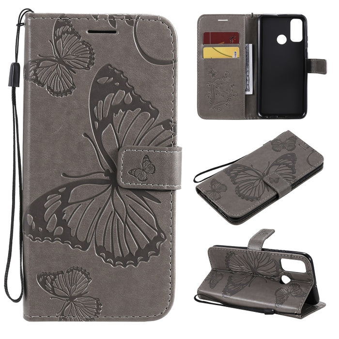 Estuche de cuero con tapa horizontal con estampado de mariposas en 3D con soporte, ranura para tarjeta y billetera, For Samsung Galaxy A41, For Samsung Galaxy A51 5G, For Samsung Galaxy A71 5G, For Huawei Nova 7, For Huawei Nova 7 Pro                  ...
