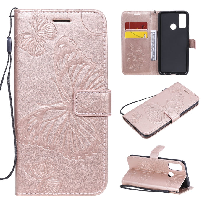 Estuche de cuero con tapa horizontal con estampado de mariposas en 3D con soporte, ranura para tarjeta y billetera, For Samsung Galaxy A41, For Samsung Galaxy A51 5G, For Samsung Galaxy A71 5G, For Huawei Nova 7, For Huawei Nova 7 Pro                  ...