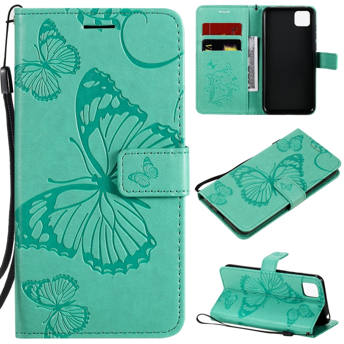 Estuche de cuero con tapa horizontal con estampado de mariposas en 3D con soporte, ranura para tarjeta y billetera, For Samsung Galaxy A41, For Samsung Galaxy A51 5G, For Samsung Galaxy A71 5G, For Huawei Nova 7, For Huawei Nova 7 Pro                  ...