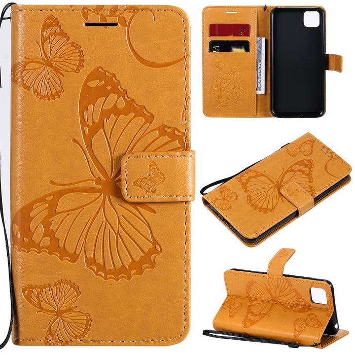 Estuche de cuero con tapa horizontal con estampado de mariposas en 3D con soporte, ranura para tarjeta y billetera, For Samsung Galaxy A41, For Samsung Galaxy A51 5G, For Samsung Galaxy A71 5G, For Huawei Nova 7, For Huawei Nova 7 Pro                  ...