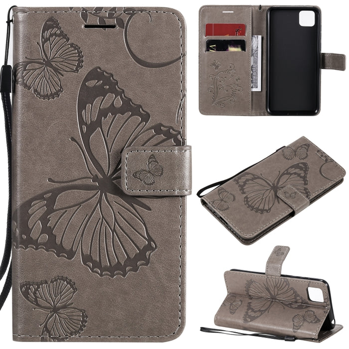 Estuche de cuero con tapa horizontal con estampado de mariposas en 3D con soporte, ranura para tarjeta y billetera, For Samsung Galaxy A41, For Samsung Galaxy A51 5G, For Samsung Galaxy A71 5G, For Huawei Nova 7, For Huawei Nova 7 Pro                  ...