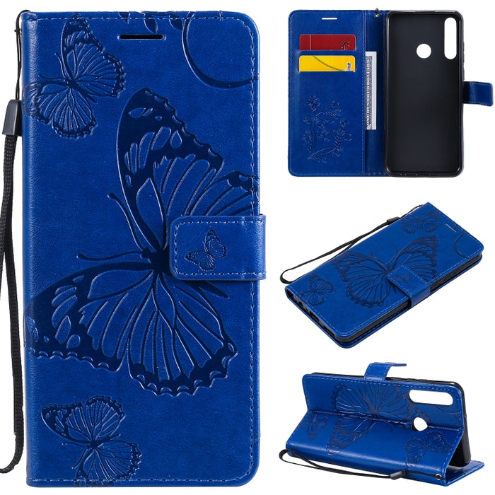 Estuche de cuero con tapa horizontal con estampado de mariposas en 3D con soporte, ranura para tarjeta y billetera, For Samsung Galaxy A41, For Samsung Galaxy A51 5G, For Samsung Galaxy A71 5G, For Huawei Nova 7, For Huawei Nova 7 Pro                  ...