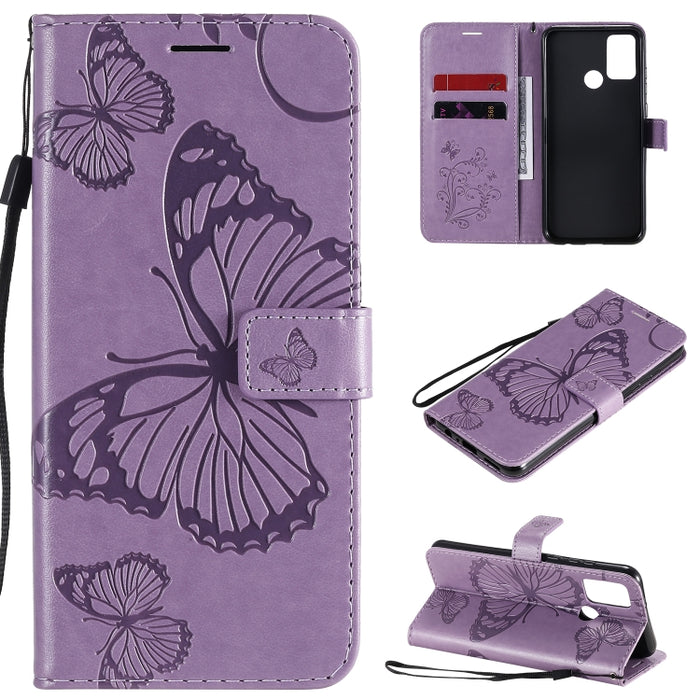 Estuche de cuero con tapa horizontal con estampado de mariposas en 3D con soporte, ranura para tarjeta y billetera, For Samsung Galaxy A41, For Samsung Galaxy A51 5G, For Samsung Galaxy A71 5G, For Huawei Nova 7, For Huawei Nova 7 Pro                  ...