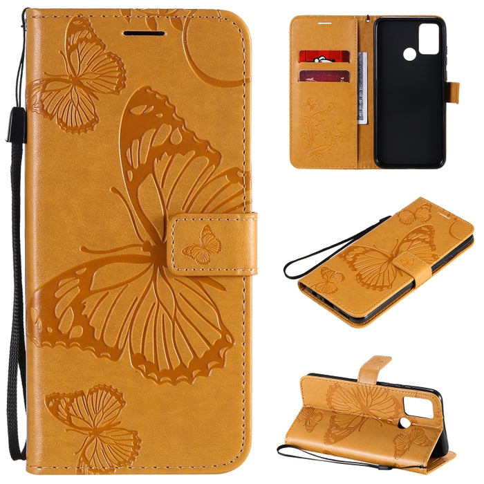Estuche de cuero con tapa horizontal con estampado de mariposas en 3D con soporte, ranura para tarjeta y billetera, For Samsung Galaxy A41, For Samsung Galaxy A51 5G, For Samsung Galaxy A71 5G, For Huawei Nova 7, For Huawei Nova 7 Pro                  ...