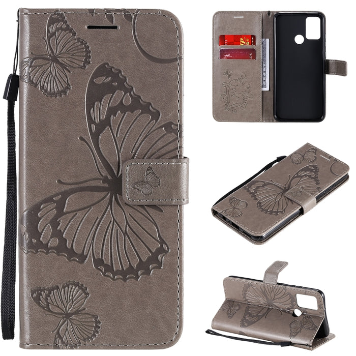 Estuche de cuero con tapa horizontal con estampado de mariposas en 3D con soporte, ranura para tarjeta y billetera, For Samsung Galaxy A41, For Samsung Galaxy A51 5G, For Samsung Galaxy A71 5G, For Huawei Nova 7, For Huawei Nova 7 Pro                  ...