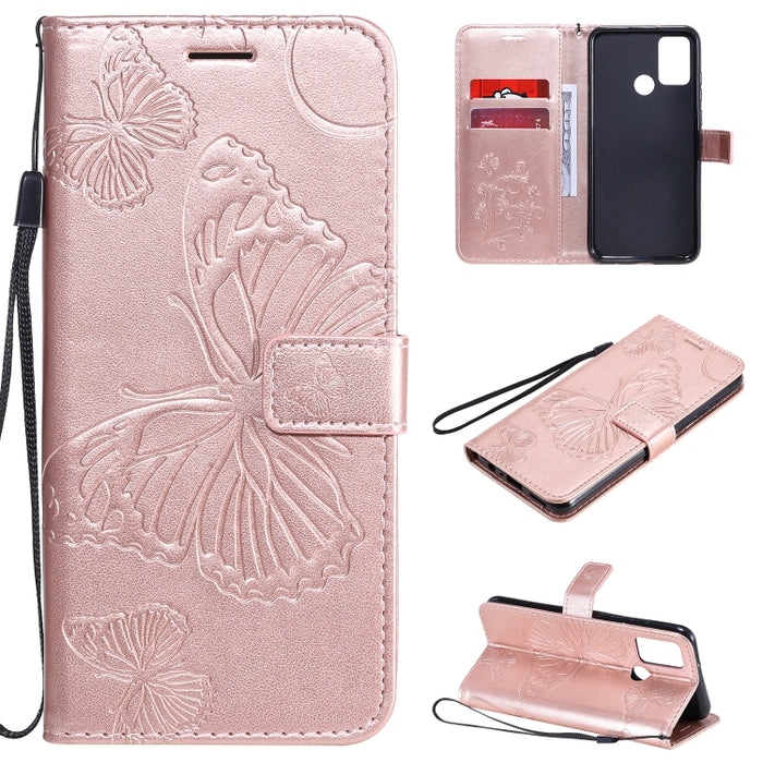 Estuche de cuero con tapa horizontal con estampado de mariposas en 3D con soporte, ranura para tarjeta y billetera, For Samsung Galaxy A41, For Samsung Galaxy A51 5G, For Samsung Galaxy A71 5G, For Huawei Nova 7, For Huawei Nova 7 Pro                  ...