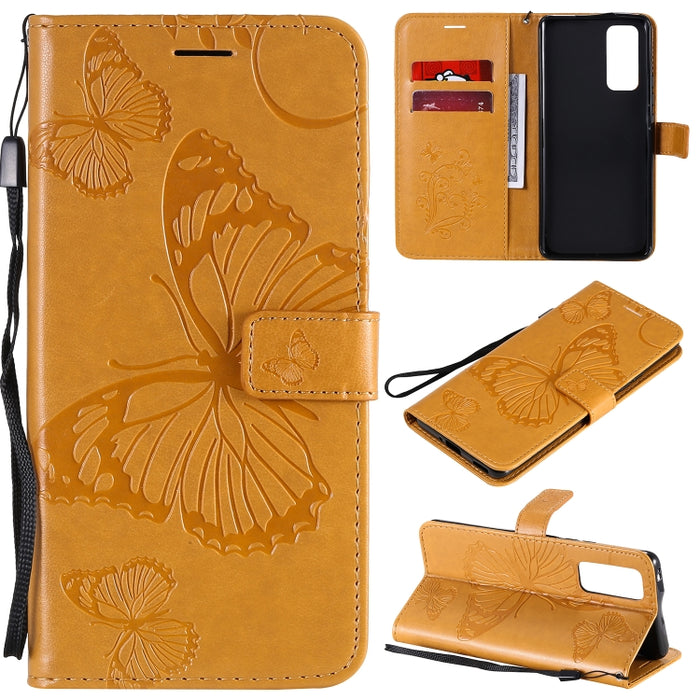 Estuche de cuero con tapa horizontal con estampado de mariposas en 3D con soporte, ranura para tarjeta y billetera, For Samsung Galaxy A41, For Samsung Galaxy A51 5G, For Samsung Galaxy A71 5G, For Huawei Nova 7, For Huawei Nova 7 Pro                  ...