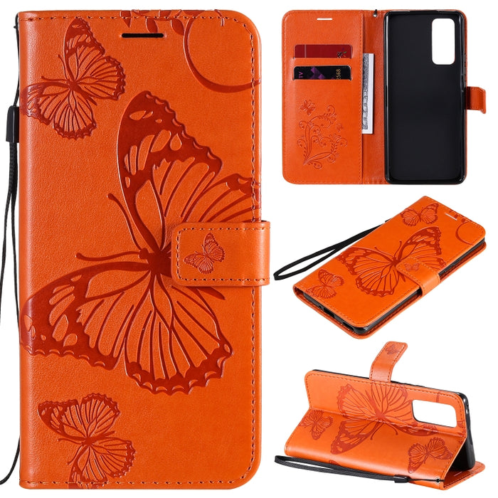 Estuche de cuero con tapa horizontal con estampado de mariposas en 3D con soporte, ranura para tarjeta y billetera, For Samsung Galaxy A41, For Samsung Galaxy A51 5G, For Samsung Galaxy A71 5G, For Huawei Nova 7, For Huawei Nova 7 Pro                  ...