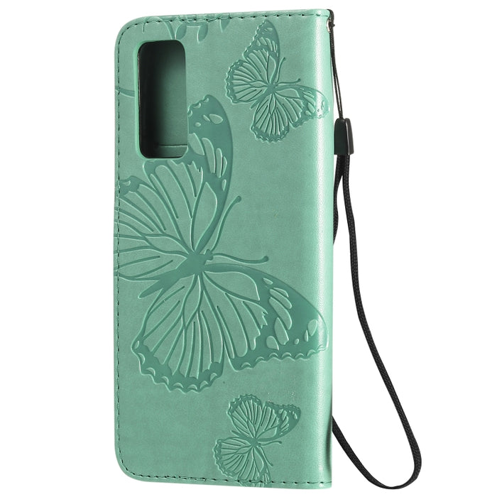 Estuche de cuero con tapa horizontal con estampado de mariposas en 3D con soporte, ranura para tarjeta y billetera, For Huawei Honor 30, For Huawei Honor Play 4T Pro