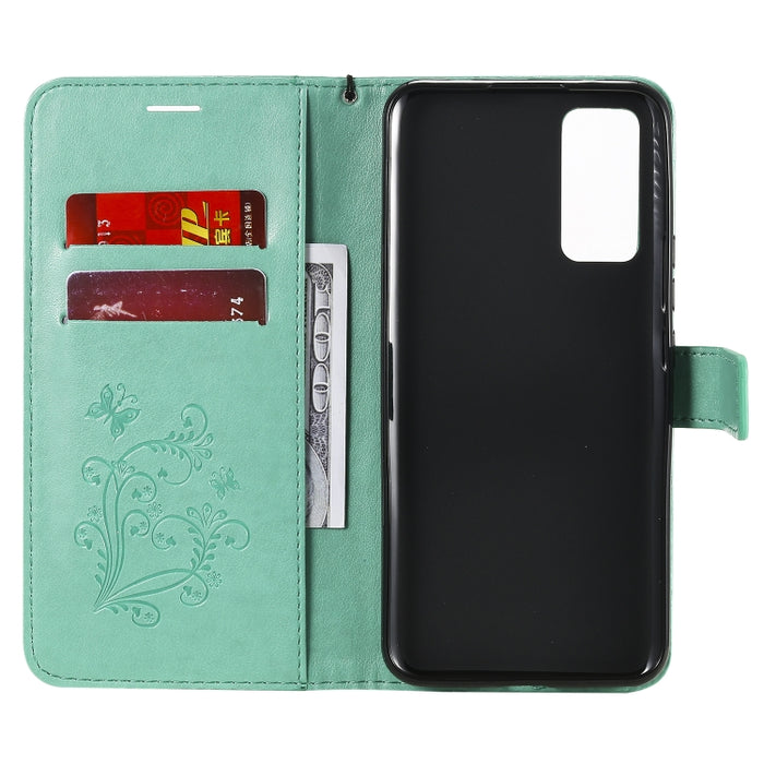 Estuche de cuero con tapa horizontal con estampado de mariposas en 3D con soporte, ranura para tarjeta y billetera, For Huawei Honor 30, For Huawei Honor Play 4T Pro