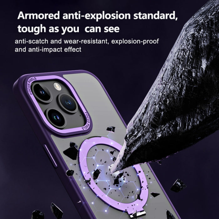 Estuche para teléfono Skin Feel MagSafe a prueba de golpes con soporte, For iPhone 15 Pro Max, For iPhone 15 Pro, For iPhone 15 Plus, For iPhone 15