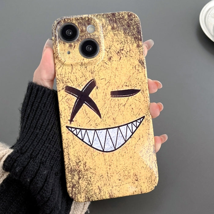Estuche para teléfono PC con orificio preciso y patrón pintado, For iPhone 15, For iPhone 14 Plus, For iPhone 14
