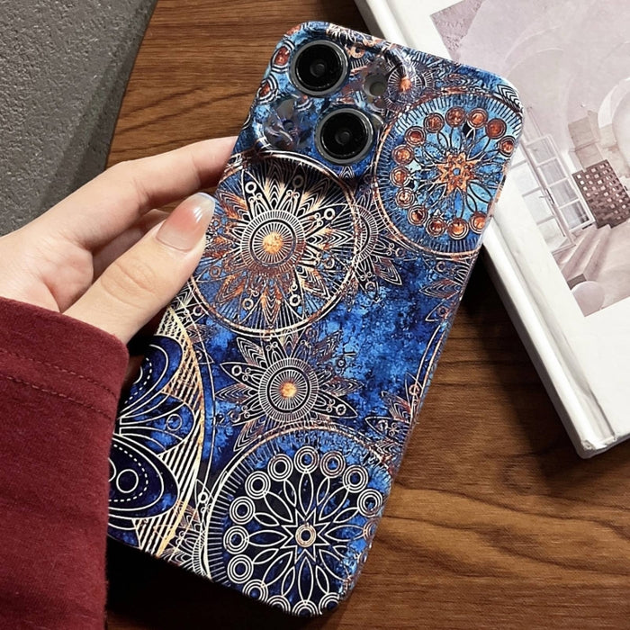 Estuche para teléfono PC con orificio preciso y patrón pintado, For iPhone 15, For iPhone 14 Plus, For iPhone 14
