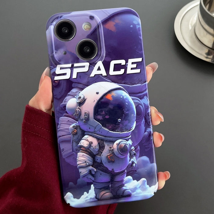 Estuche para teléfono PC con orificio preciso y patrón pintado, For iPhone 15, For iPhone 14 Plus, For iPhone 14