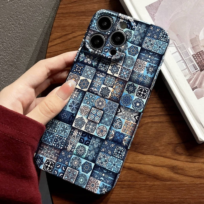 Estuche para teléfono PC con orificio preciso y patrón pintado, For iPhone 14 Pro, For iPhone 14 Pro Max, For iPhone SE 2022 / 2020 / 8 / 7