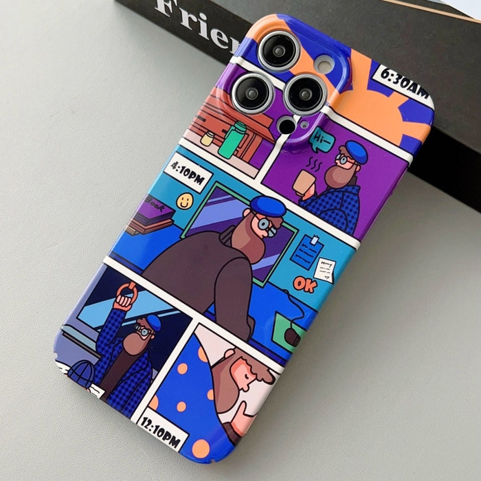 Estuche para teléfono PC con orificio preciso y patrón pintado, For iPhone 14 Pro, For iPhone 14 Pro Max, For iPhone SE 2022 / 2020 / 8 / 7