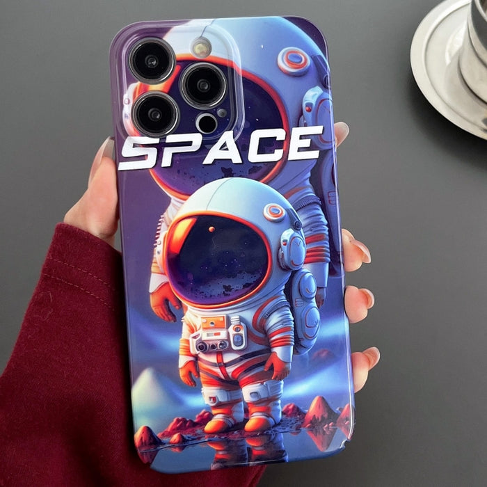 Estuche para teléfono PC con orificio preciso y patrón pintado, For iPhone 14 Pro, For iPhone 14 Pro Max, For iPhone SE 2022 / 2020 / 8 / 7