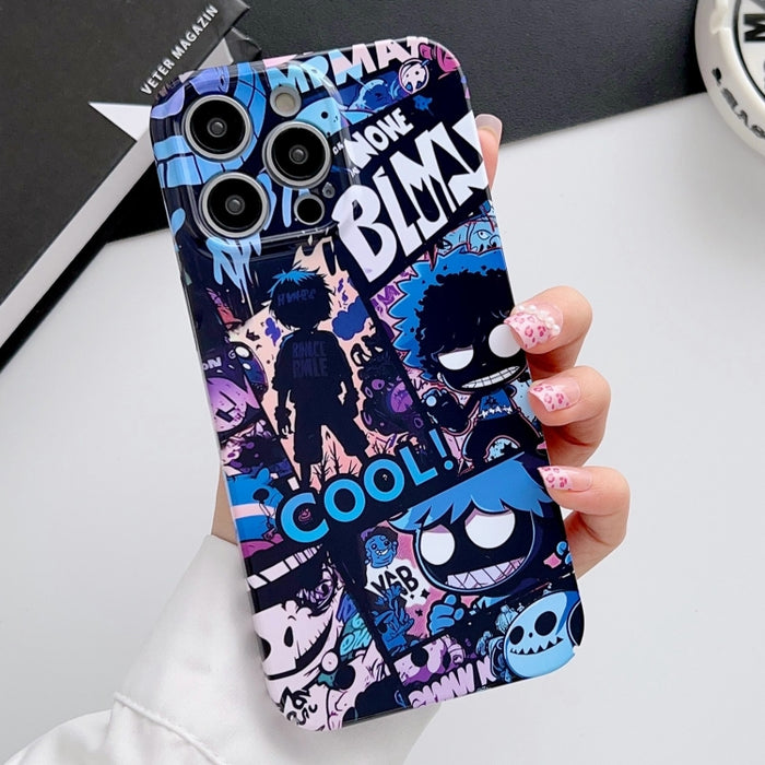 Estuche para teléfono PC con orificio preciso y patrón pintado, For iPhone 14 Pro, For iPhone 14 Pro Max, For iPhone SE 2022 / 2020 / 8 / 7