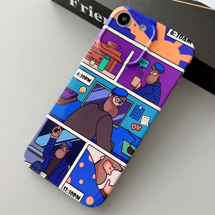 Estuche para teléfono PC con orificio preciso y patrón pintado, For iPhone 14 Pro, For iPhone 14 Pro Max, For iPhone SE 2022 / 2020 / 8 / 7