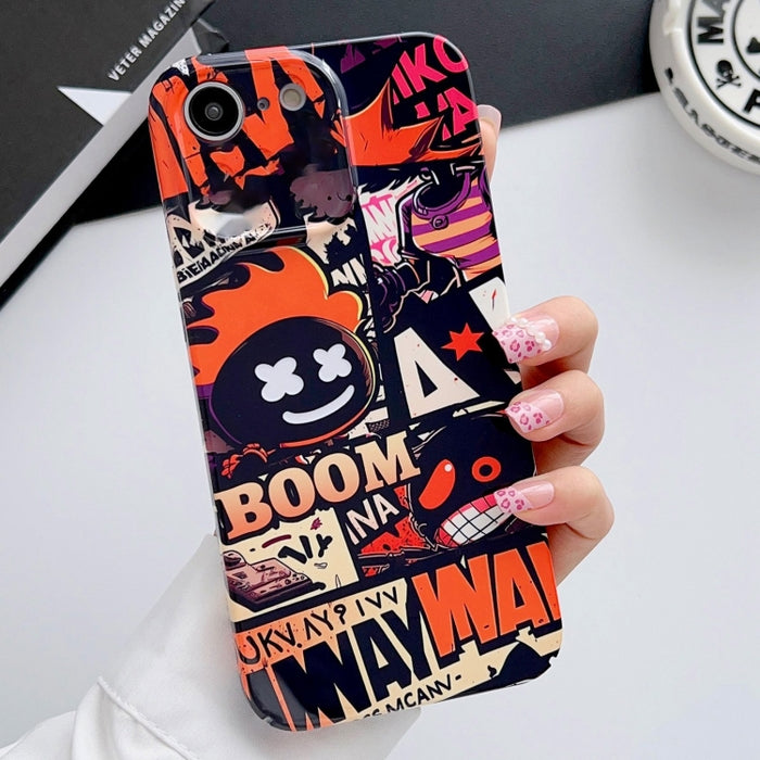 Estuche para teléfono PC con orificio preciso y patrón pintado, For iPhone 14 Pro, For iPhone 14 Pro Max, For iPhone SE 2022 / 2020 / 8 / 7