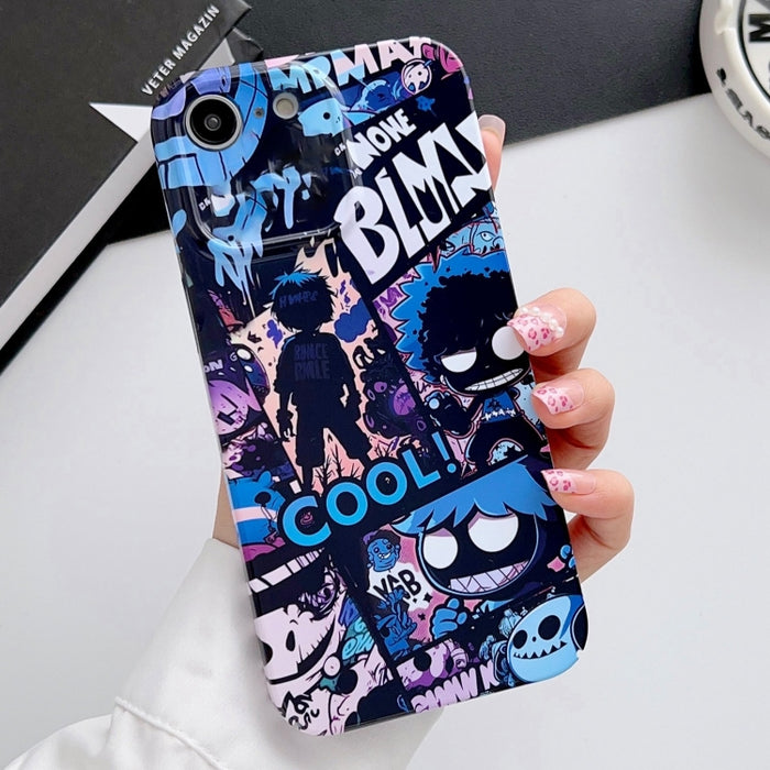 Estuche para teléfono PC con orificio preciso y patrón pintado, For iPhone 14 Pro, For iPhone 14 Pro Max, For iPhone SE 2022 / 2020 / 8 / 7