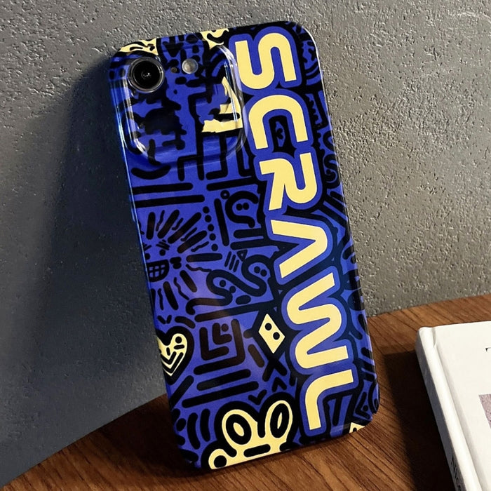 Estuche para teléfono PC con orificio preciso y patrón pintado, For iPhone 14 Pro, For iPhone 14 Pro Max, For iPhone SE 2022 / 2020 / 8 / 7