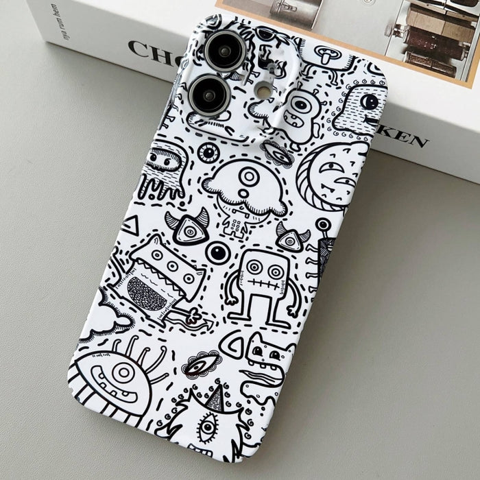 Estuche para teléfono PC con orificio preciso y patrón pintado, For iPhone 12, For iPhone 12 Pro Max, For iPhone 12 Pro