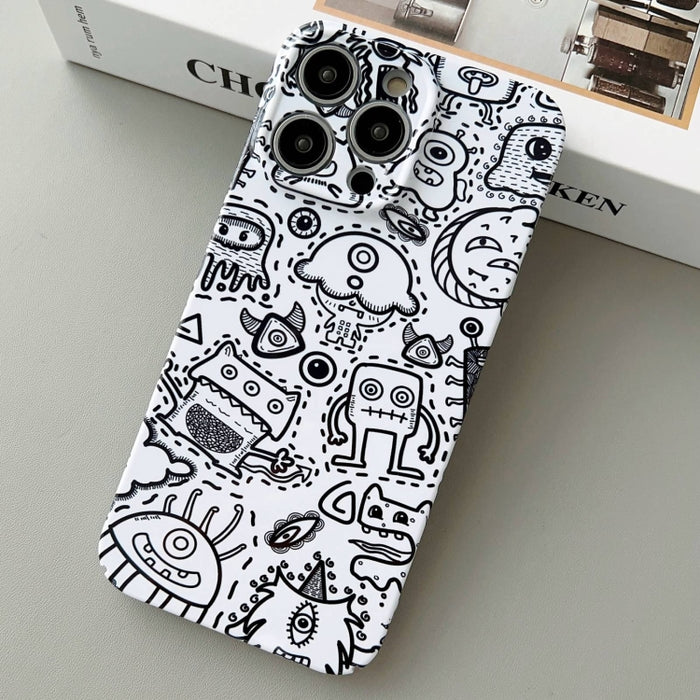 Estuche para teléfono PC con orificio preciso y patrón pintado, For iPhone 11 Pro Max, For iPhone 11, For iPhone 11 Pro