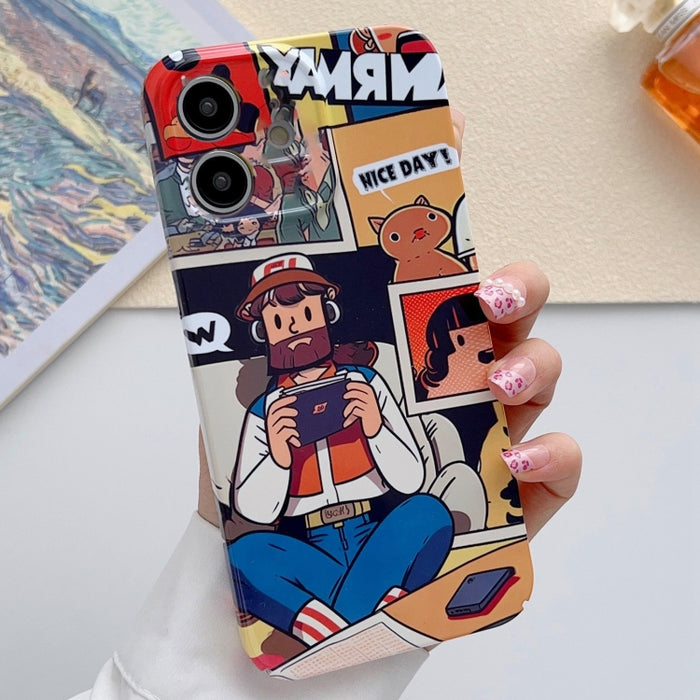 Estuche para teléfono PC con orificio preciso y patrón pintado, For iPhone 11 Pro Max, For iPhone 11, For iPhone 11 Pro