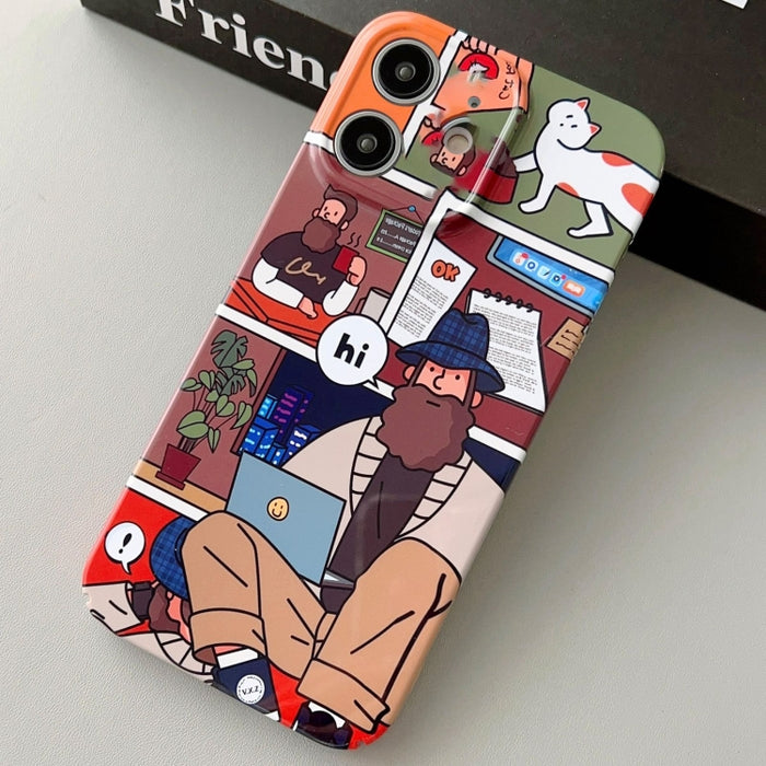 Estuche para teléfono PC con orificio preciso y patrón pintado, For iPhone 11 Pro Max, For iPhone 11, For iPhone 11 Pro