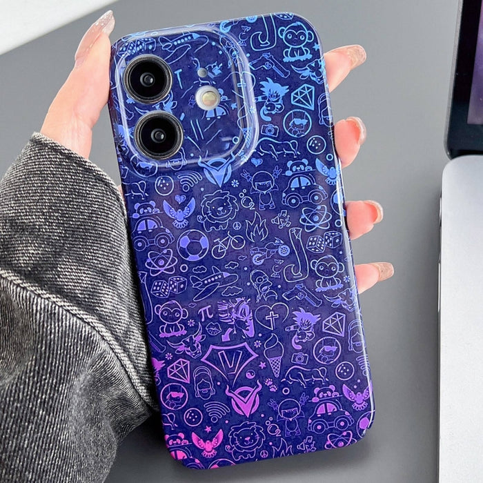 Estuche para teléfono PC con orificio preciso y patrón pintado, For iPhone 11 Pro Max, For iPhone 11, For iPhone 11 Pro
