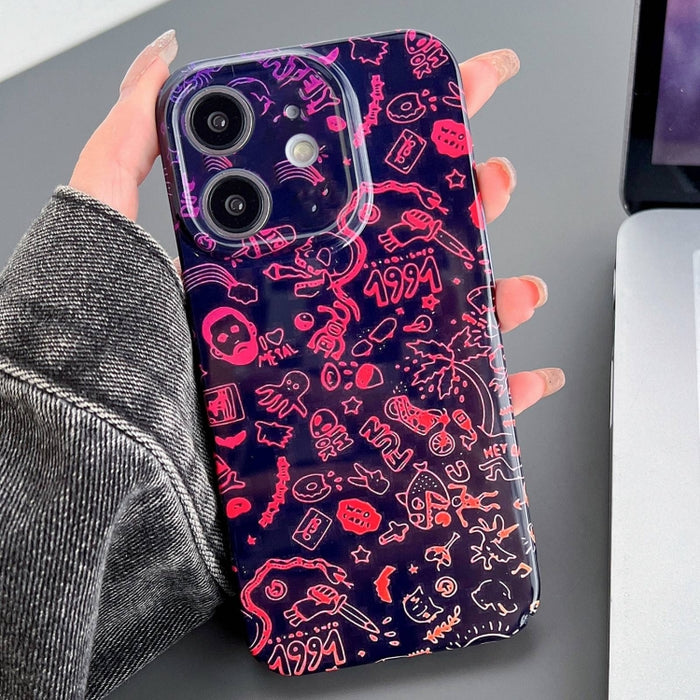 Estuche para teléfono PC con orificio preciso y patrón pintado, For iPhone 11 Pro Max, For iPhone 11, For iPhone 11 Pro