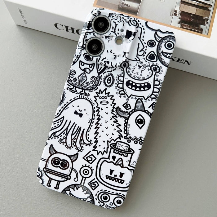 Estuche para teléfono PC con orificio preciso y patrón pintado, For iPhone 11 Pro Max, For iPhone 11, For iPhone 11 Pro